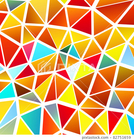 Polygonal rainbow mosaic background. Abstract low poly vector illustration. Triangular pattern in halftone style. Template geometric business design with triangle for poster, banner, card, flyer 82751659
