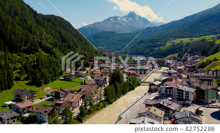 Famous village of Soelden in Austria - Solden from above Famous village of Soelden in Austria - Solden from above 82752286