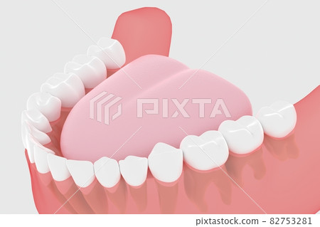 3D rendering of clean dentition 3D rendering of clean dentition 82753281