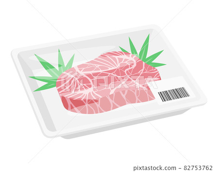 Illustration of Chateaubriand meat in a pack 82753762