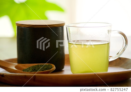 Green tea through the window Relaxing time 82755247