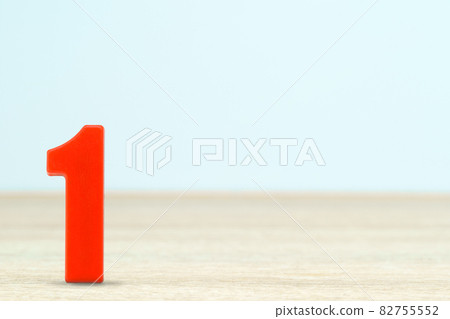 Shot of a number one made of red plastic Shot of a number one made of red plastic 82755552