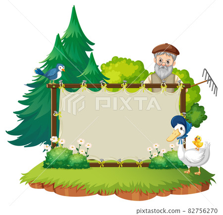Canvas frame template in the garden scene isolated on white background Canvas frame template in the garden scene isolated on white background 82756270