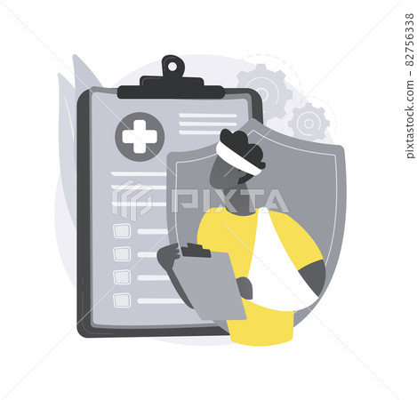 Occupational accident insurance abstract concept vector illustration. 82756338