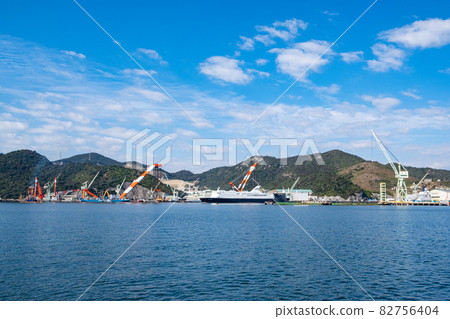與造船廠的風景 美麗的日本風景 82756404