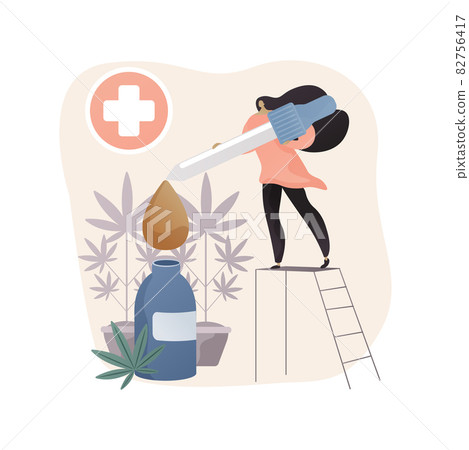 Hemp seed oil abstract concept vector illustration. Hemp seed oil abstract concept vector illustration. 82756417