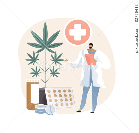 Medical marijuana abstract concept vector illustration. Medical marijuana abstract concept vector illustration. 82756418