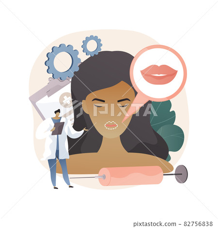 Lip injections abstract concept vector illustration. Lip injections abstract concept vector illustration. 82756838