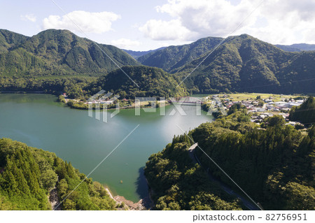 Drone photography of Lake Ontake, Lake Ontake, Otaki Village Drone photography of Lake Ontake, Lake Ontake, Otaki Village 82756951