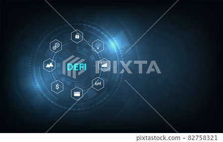 Decentralized finance(DeFi) concept. Decentralized finance(DeFi) concept. 82758321