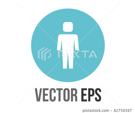 vector gradient blue man restroom circle icon button with iconography of man and woman 82758387