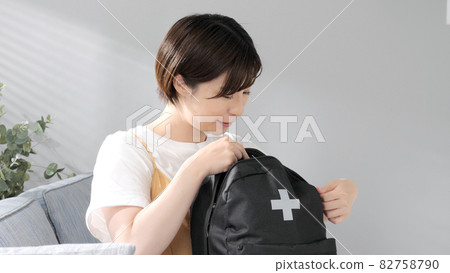 Disaster prevention goods prepared by young women Disaster prevention goods prepared by young women 82758790