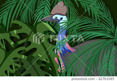 Peacock hidden in the jungle 82761085