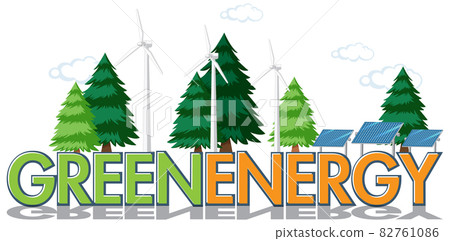 A green energy sign banner 82761086