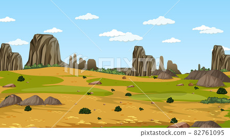Meadow forest landscape at daytime scene 82761095