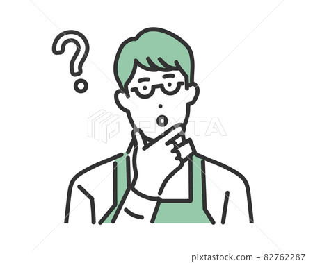 想丈夫的男人形象插畫素材-簡單的觸感 想丈夫的男人形象插畫素材-簡單的觸感 82762287