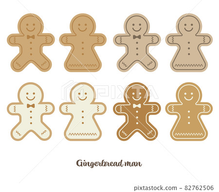 Gingerbread man cookie illustration material vector Christmas Gingerbread man cookie illustration material vector Christmas 82762506