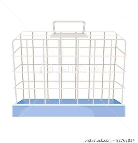 Metal wire cage for pet animals vector illustration Metal wire cage for pet animals vector illustration 82762834