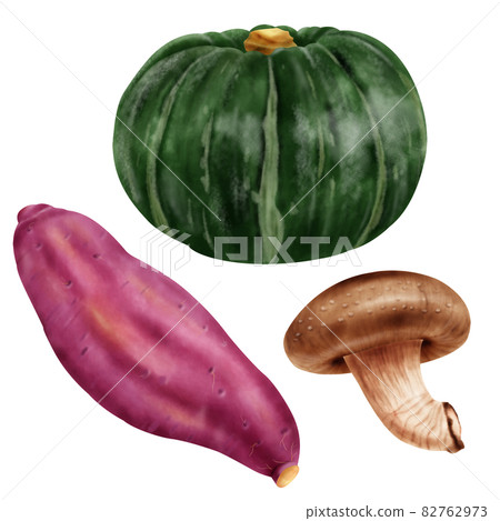 水彩插圖蔬菜秋味套裝 水彩插圖蔬菜秋味套裝 82762973