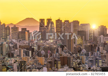 Tokyo skyline and Mountain fuji 82765455