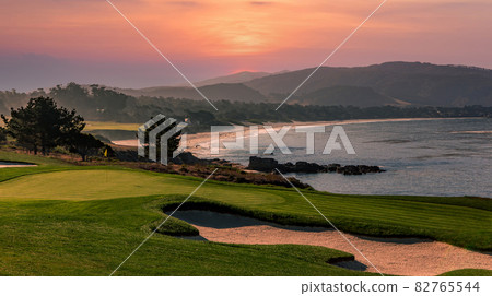 Pebble Beach golf course, Monterey, California, USA 82765544