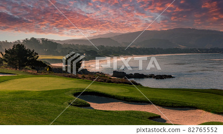 Pebble Beach golf course, Monterey, California, USA 82765552