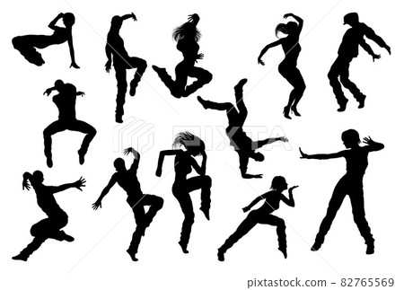 Street Dance Dancer Silhouettes Street Dance Dancer Silhouettes 82765569