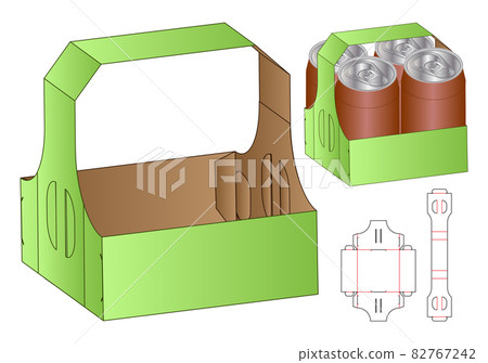 Box packaging die cut template design. 3d mock-up 82767242