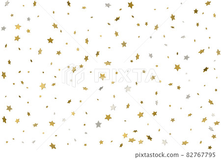 Gold glitter background. 3d Gold stars confetti. Vector. Gold glitter background. 3d Gold stars confetti. Vector. 82767795
