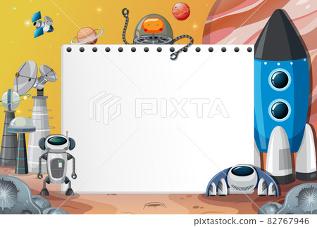 A banner outer space scence background 82767946