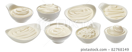 Sour cream isolated on white background 82768149