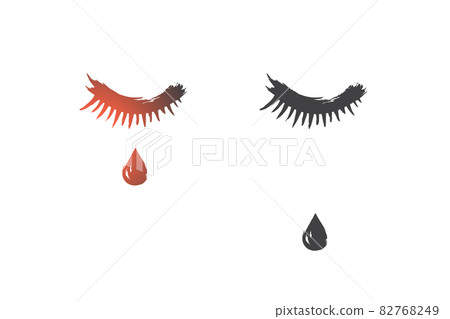 Sadness concept. Hand drawn isolated vector. 82768249