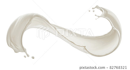 Milk splash isolated on white background 82768321