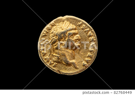 Roman gold aureus coin reverse of Roman Emperor Domitian Roman gold aureus coin reverse of Roman Emperor Domitian 82768449