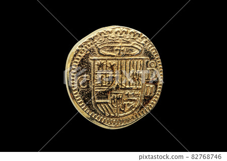 Gold Escudos Coin of Philip II (Felipe II) of Spain Crowned Shield Obverse Gold Escudos Coin of Philip II (Felipe II) of Spain Crowned Shield Obverse 82768746