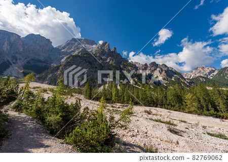 Mountain Range of Croda del Becco or Seekofel - Dolomites Trentino-Alto Adige Italy 82769062