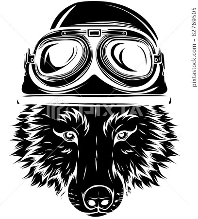 Wolf Vintage Logo Stock Vector illustration design 82769505