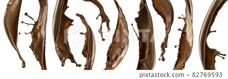 Chocolate splash isolated on white background 82769593