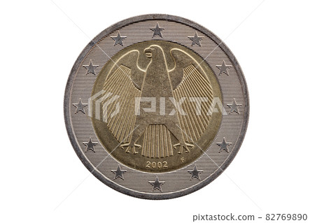 Reverse side of a Two Euro coin of Germany Reverse side of a Two Euro coin of Germany 82769890