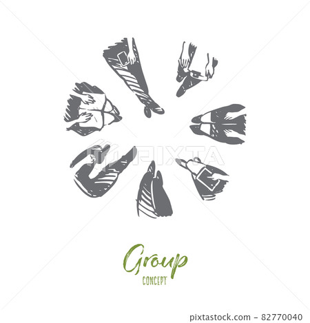 Group, people, convention, meeting, discussion concept. Hand drawn isolated vector. Group, people, convention, meeting, discussion concept. Hand drawn isolated vector. 82770040