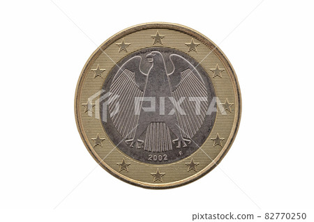 Reverse side of a One Euro coin of Germany 82770250