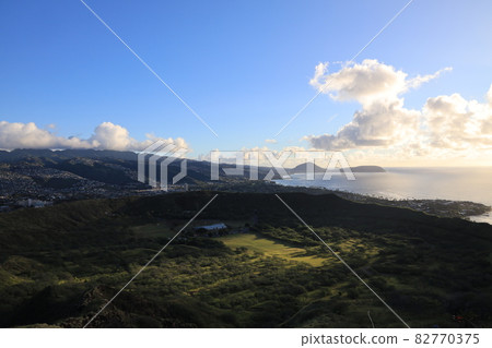 【美國】夏威夷火奴魯魯日出，美麗的海天和雲彩 82770375