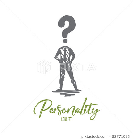 Personality, person, head, human, profile concept. Hand drawn isolated vector. 82771055