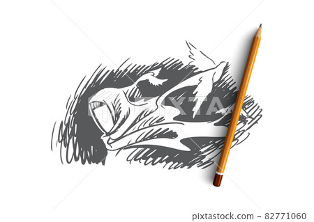 Anxiety thoughts, hijab, idea, Islam concept. Hand drawn isolated vector. Anxiety thoughts, hijab, idea, Islam concept. Hand drawn isolated vector. 82771060