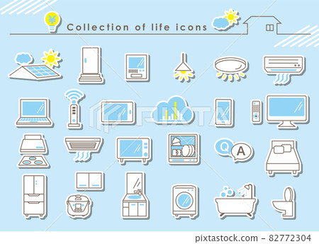 Icon material for electrical appliances necessary for daily life 82772304