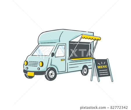 Illustration material of kitchen car 82772342