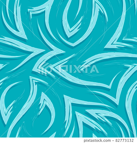 Seamless vector pattern of corners and flowing stripes.Seamless pattern of zigzags and waves in nautical colors.Simple nautical texture in turquoise colors. Seamless vector pattern of corners and flowing stripes.Seamless pattern of zigzags and waves in nautical colors.Simple nautical texture in turquoise colors. 82773132