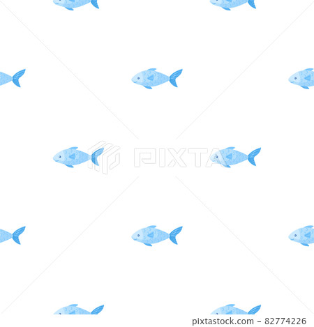 Seamless pattern fish on white background. Simple ornament with sea animals. Seamless pattern fish on white background. Simple ornament with sea animals. 82774226
