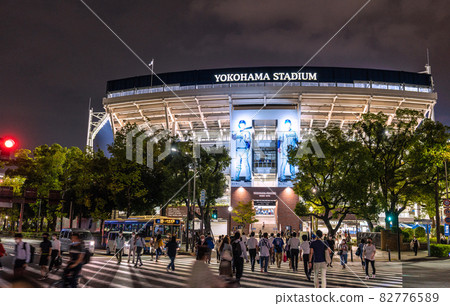 日本橫濱市容的取消和申報的取消。許多人前往橫濱體育場等= 10月6日 82776589