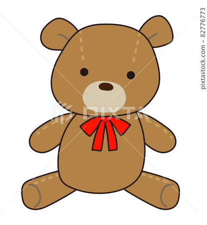 Teddy bear sale with red ribbon